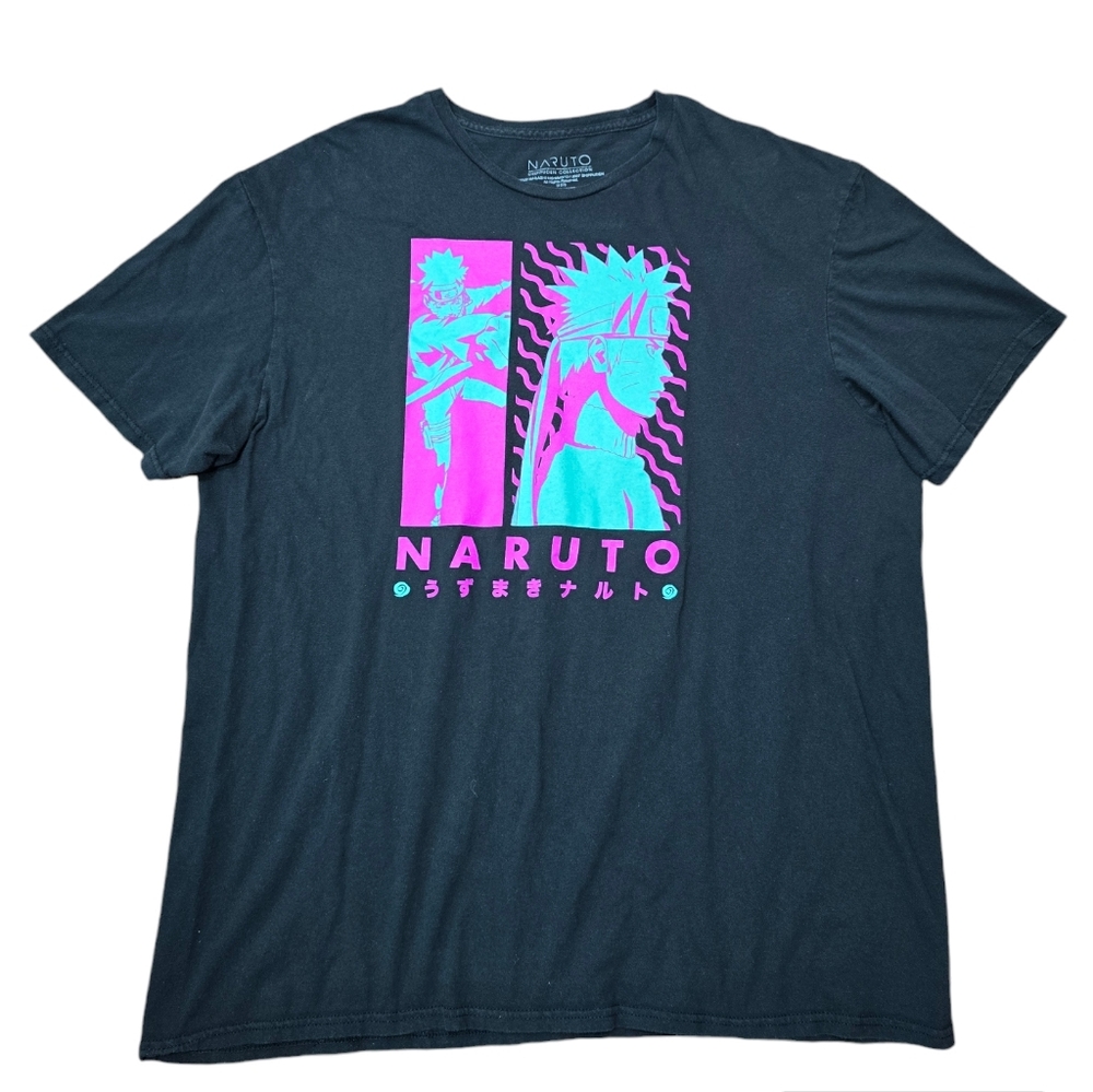 Anime Naruto Uzumaki Size XL Black T-Shirt